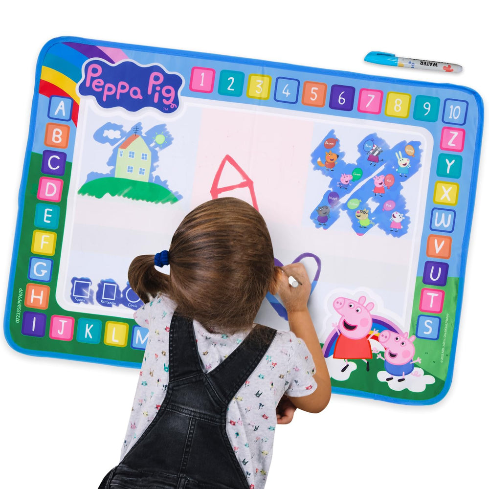 LUPPA Peppa Pig water doodle mat front view for mess-free creative play