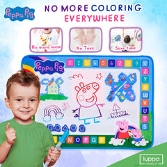 LUPPA Peppa Pig doodle mat drawing area shows large space for imagination