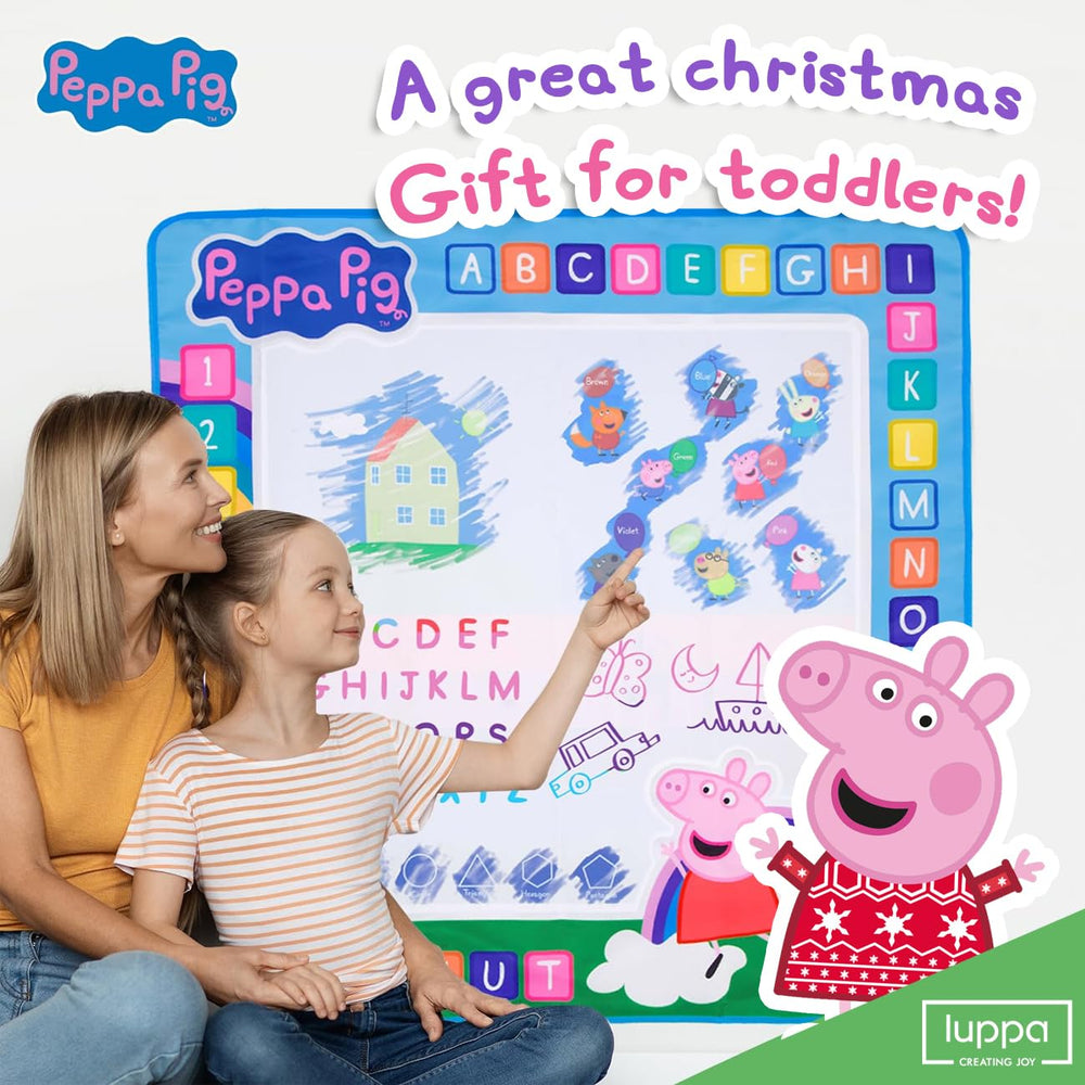 LUPPA Peppa Pig Water Doodle Mat is easy to clean after playtime