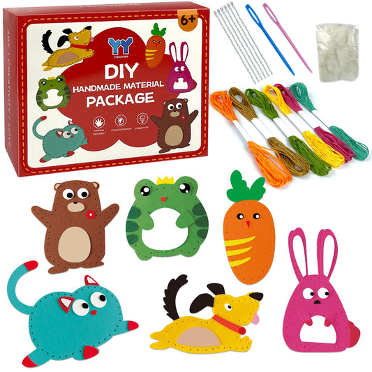 LURVUO DIY doll sewing kit box and tools for beginners' creative sewing sessions.