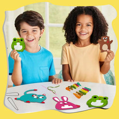 LURVUO doll sewing kit colorful thread for vibrant, expressive crafts.