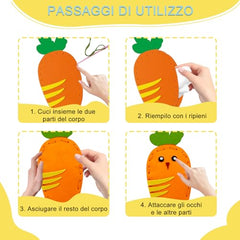 LURVUO doll sewing kit starter templates guiding kids through simple projects.