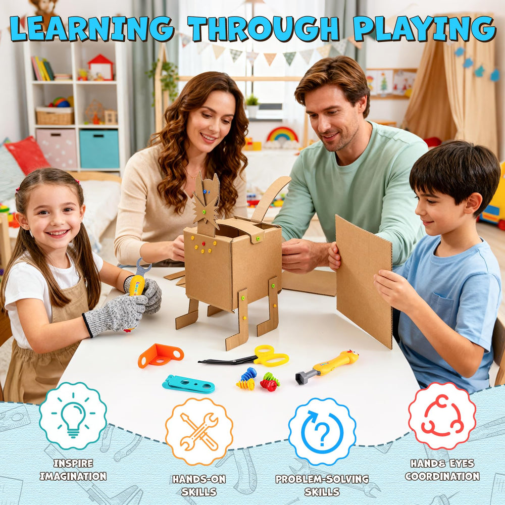 Luucio connectors varied shapes enable versatile kid-led builds.