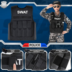 Luucio SWAT costume pants with knee pads support active pretend missions