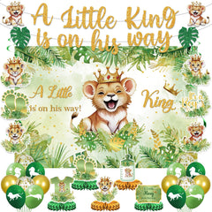 LUUFILx Lion baby shower banner for a festive safari backdrop and photos