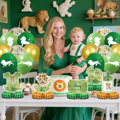 LUUFILx Lion honeycomb centerpieces add dimension to the table decor