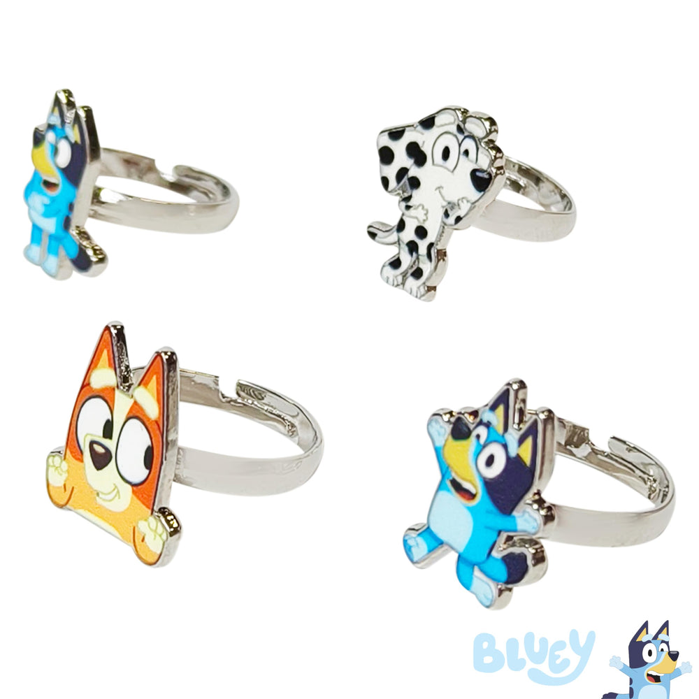 Luv Her Bluey rings worn on a child's hand for everyday wear