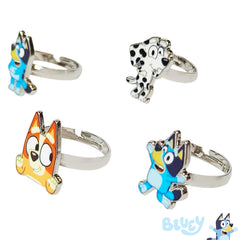 Luv Her Bluey rings worn on a child's hand for everyday wear