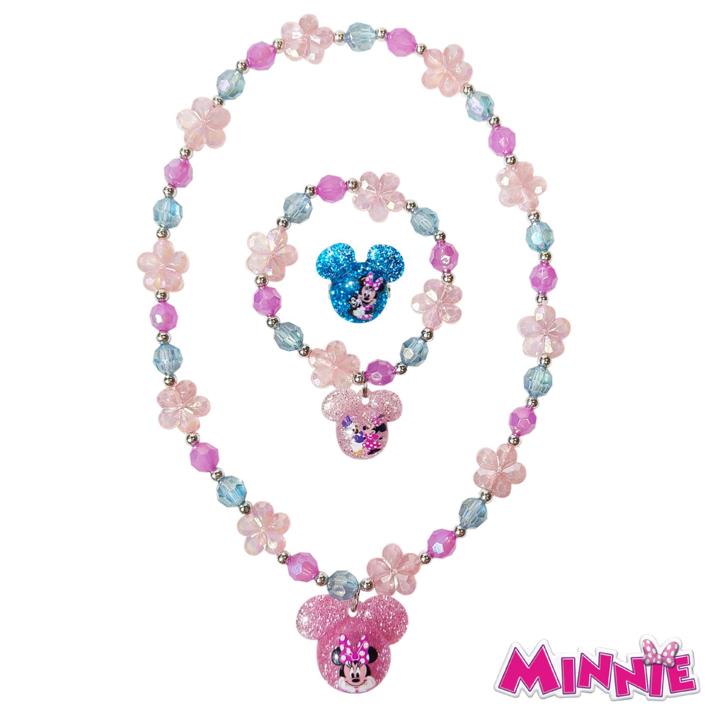 LUV HER emblem centerpiece necklace highlights Minnie theme for pretend adventures
