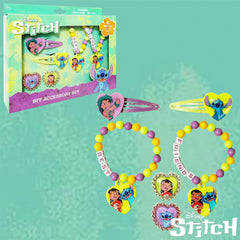 LUV HER Disney Stitch BFF rings close-up with colorful details.
