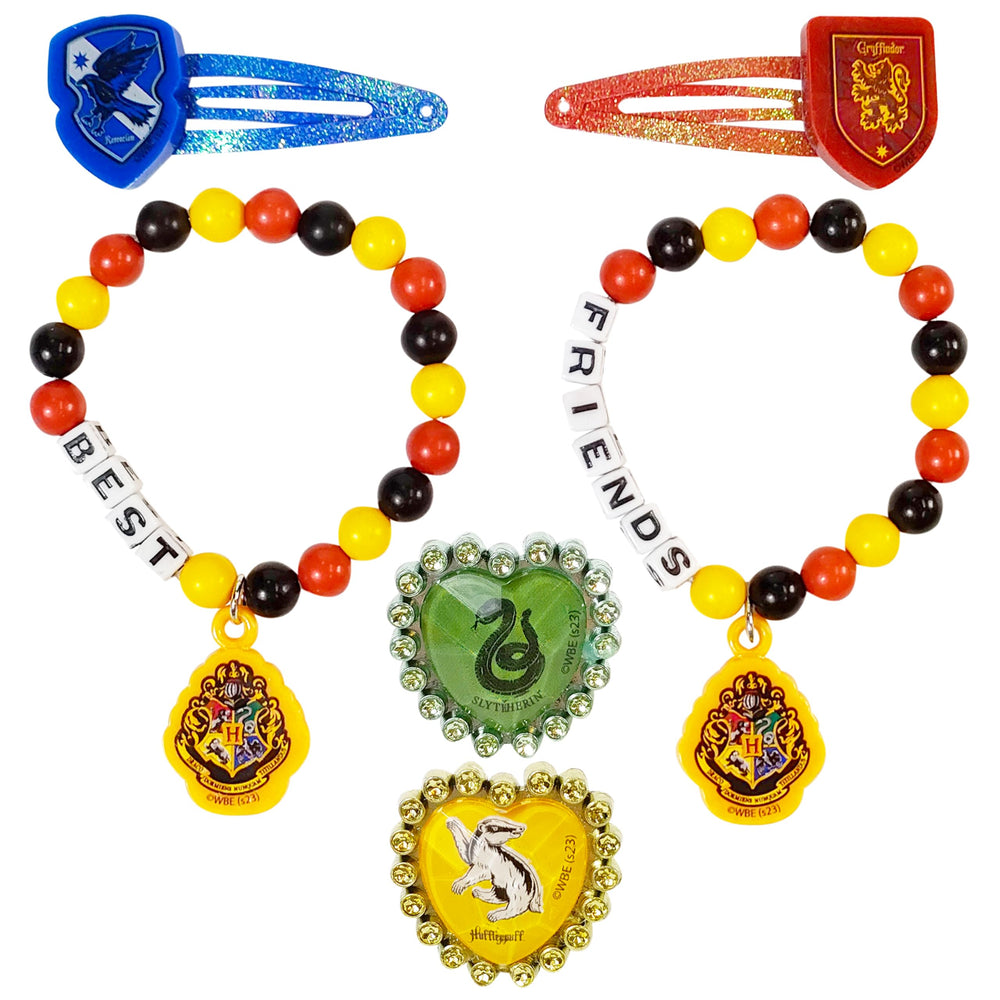 Close-up of LUV HER Harry Potter BFF bead bracelets for friendship-ready styling
