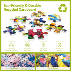 Luxdivina eco-friendly 1000-piece puzzle supports sustainable leisure at home.