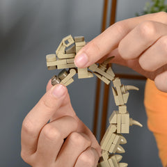 LUXEBLOCKS Brontosaurus step-by-step instructions for organized assembly.