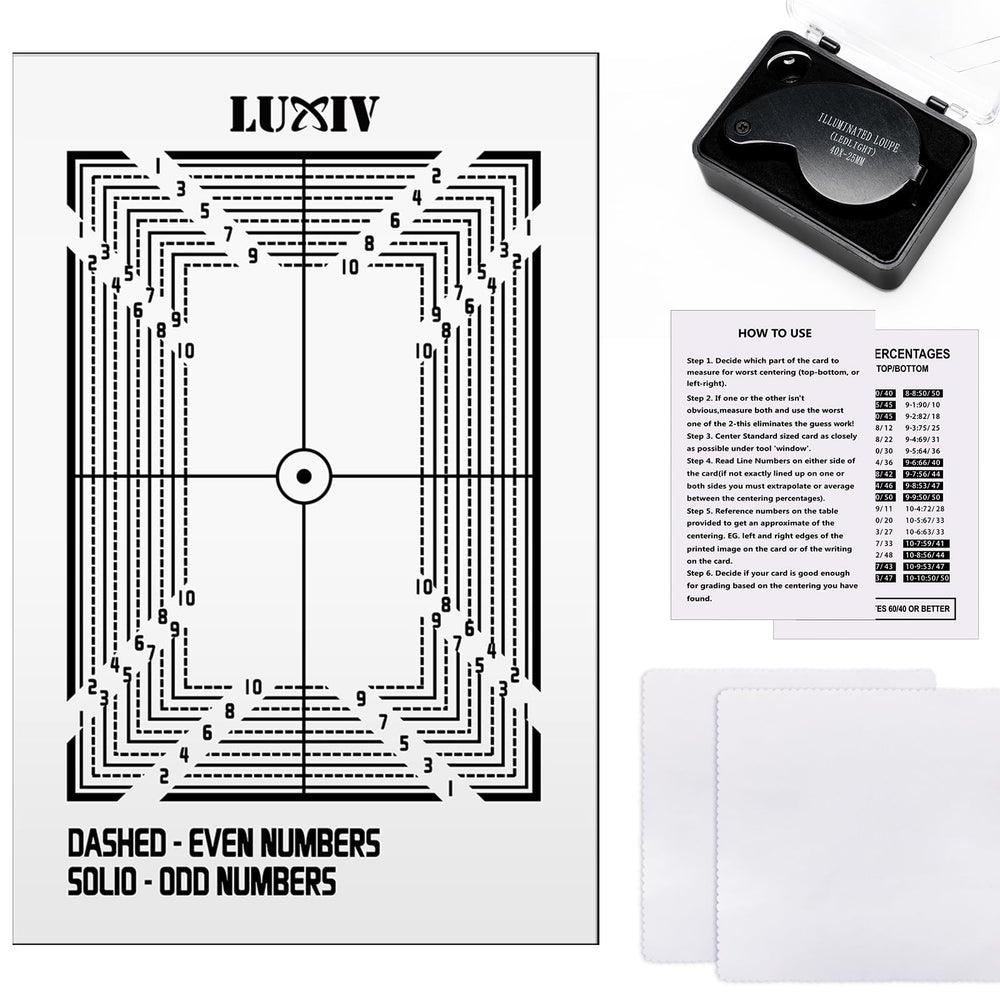 Luxiv card-centering-tool-kit for precise alignment during grading
