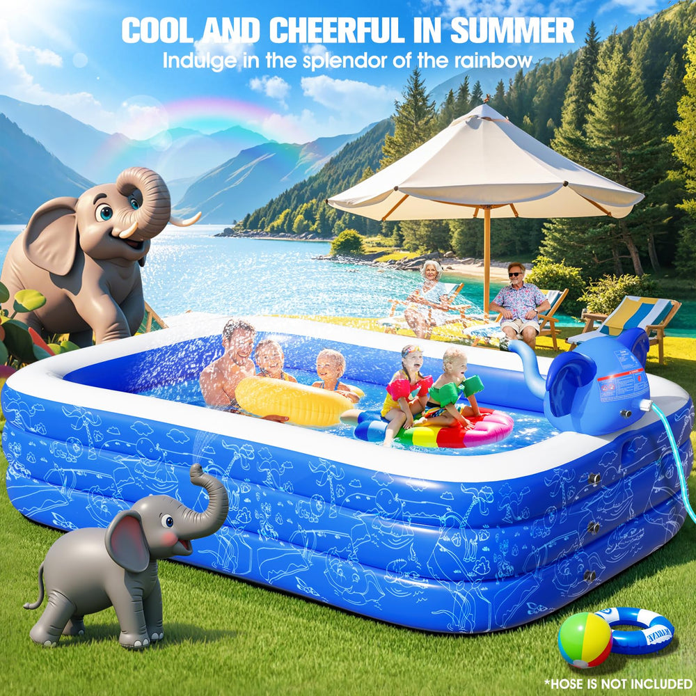 LuxPool overflow design keeps water level safe during lively play.