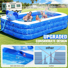 LuxPool quick-inflate with four air chambers for stable setup.