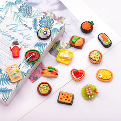 LUYI resin chocolate and snacks miniatures, tiny treats ideal for craft projects and dollhouse scenes.