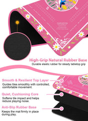 LUYULAKI rose pink mat four-player layout for larger games