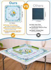 LUYULAKI mat is versatile for mahjong, cards, and board games.