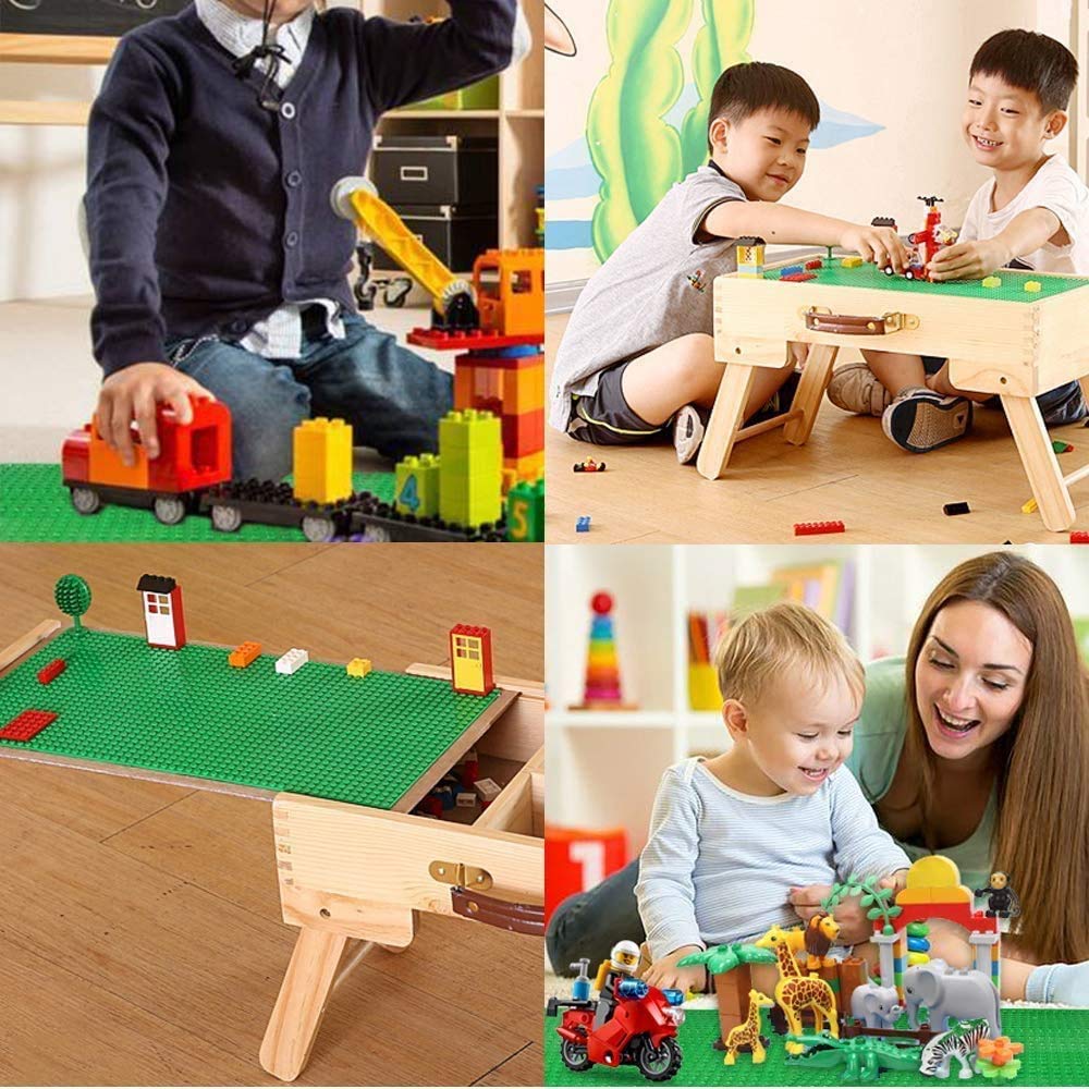 LVHERO pack of 8 green baseplates supports growing collections and layouts.