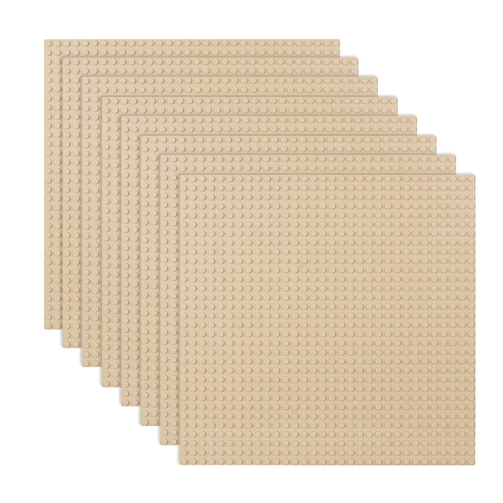LVHERO Classic Baseplates 10x10 Sand eight-pack for versatile, compatible builds