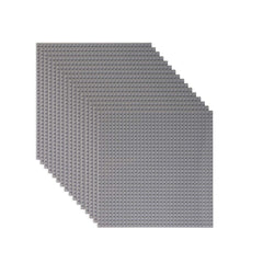 LVHERO classic gray baseplates, ten-by-ten, pack of 16 for versatile builds.