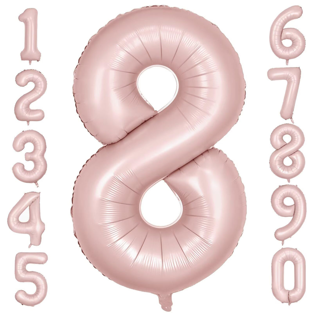 LVMOQIQIU 40 inch pink number 8 balloon for a bold party backdrop