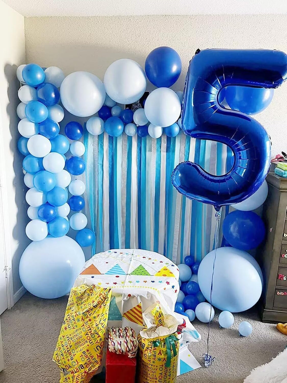 LVMOQIQIU 40-inch navy blue number 6 balloon, cake table accent option.