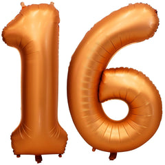 LVMOQIQIU 40-inch orange foil balloon 16 for bold birthday decor.
