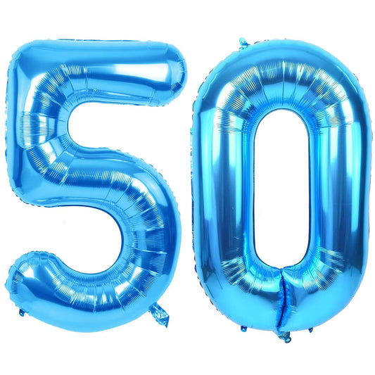 LVMOQIQIU 40-inch blue balloon ready to inflate for a bold party backdrop.