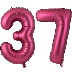 LVMOQIQIU 40 inch burgundy 37-number foil balloon for bold party decor