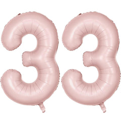 LVMOQIQIU 40 inch pink 33 foil balloon ready for inflation, vibrant finish.