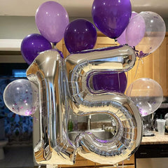LVMOQIQIU birthday wedding decor with silver balloon enhancing glamour