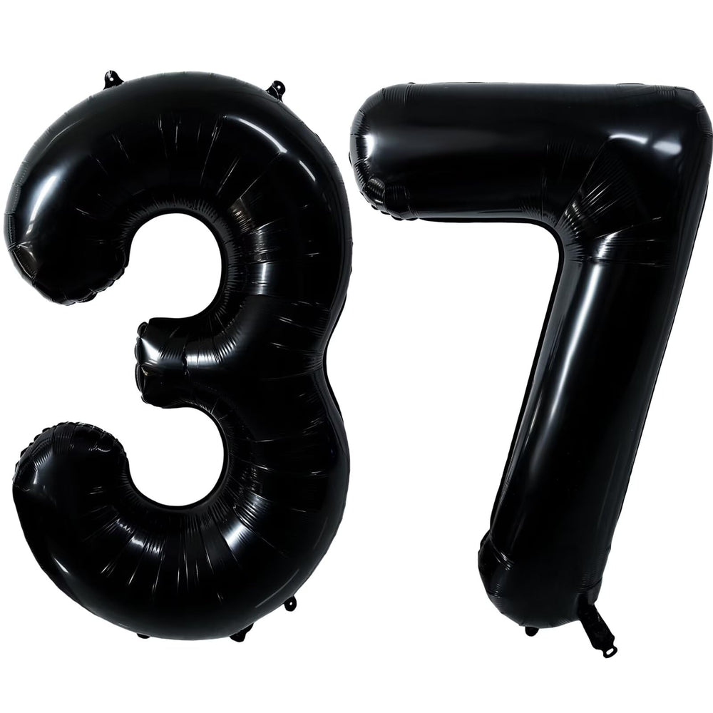 LVMOQIQIU black 37-number balloon front view for bold party decor