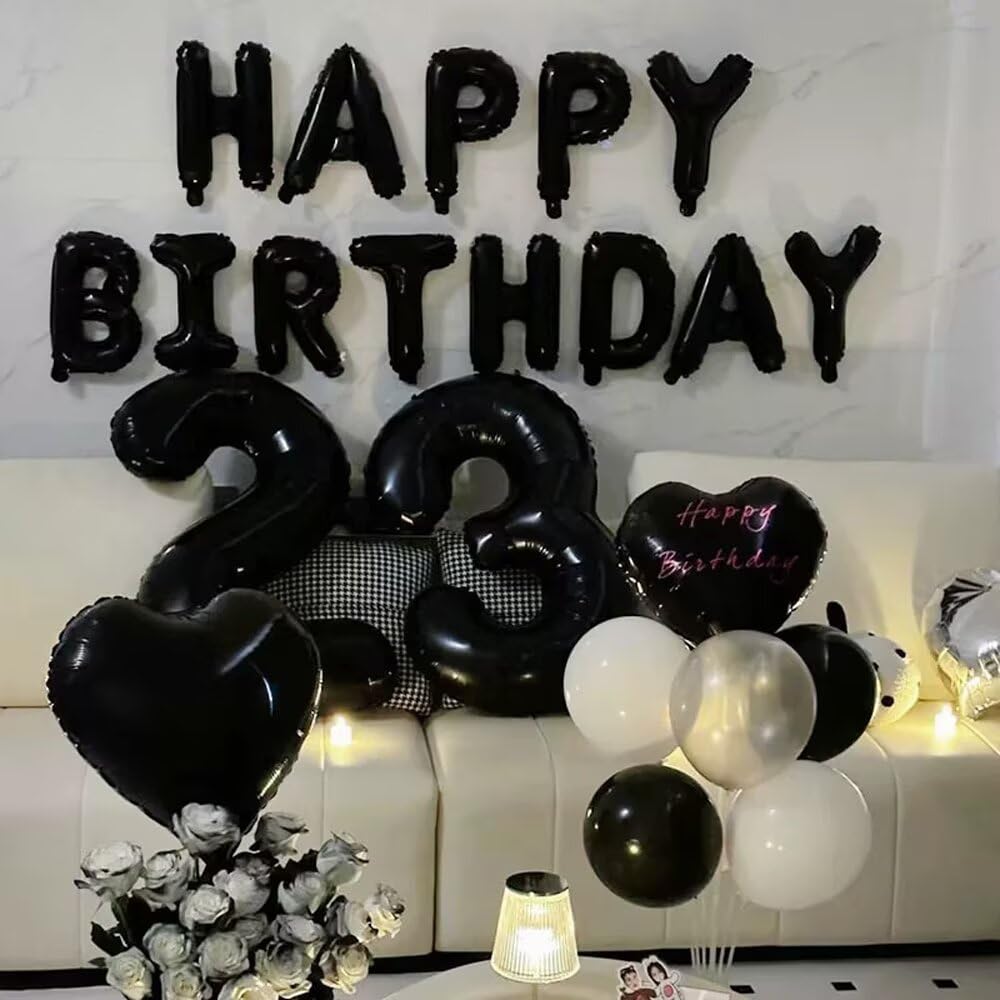 LVMOQIQIU black 50-number balloon for birthday celebration