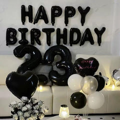 LVMOQIQIU black 50-number balloon for birthday celebration