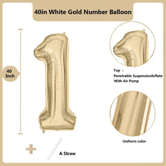 LVMOQIQIU foil number balloon 1st birthday great for milestone décor.