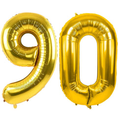 LVMOQIQIU gold 90-number balloon, 40-inch, ideal for milestone celebrations.