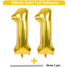 LVMOQIQIU gold 11-number balloon 40inch display for photos