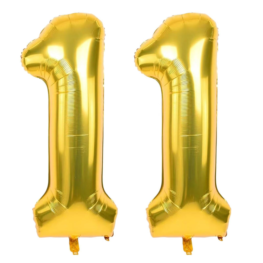 LVMOQIQIU gold 11-number balloon for milestone birthday celebrations