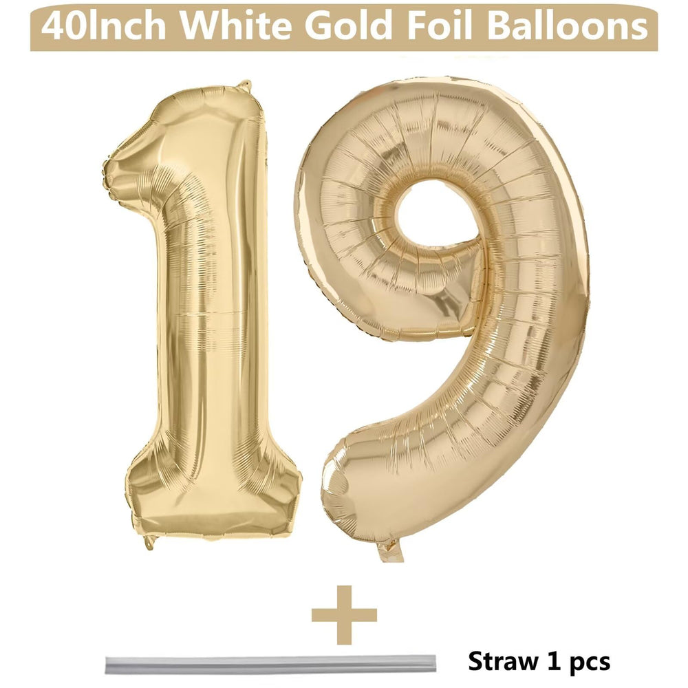 LVMOQIQIU light gold 40-inch number 91 balloon for milestone celebrations and photos.