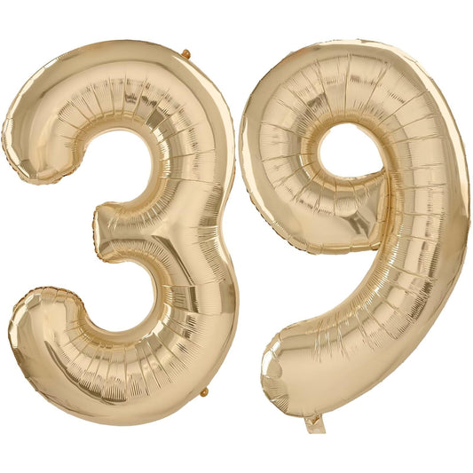 LVMOQIQIU light gold 40-inch 39 balloon for milestone photos
