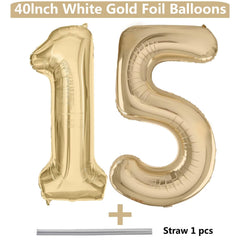 LVMOQIQIU light gold number balloon 51, perfect for milestone celebrations.