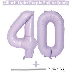 LVMOQIQIU matte purple number 40 balloon as a standout party focal point