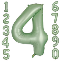 LVMOQIQIU olive green foil number 4 balloon elevating birthday decor with bold color