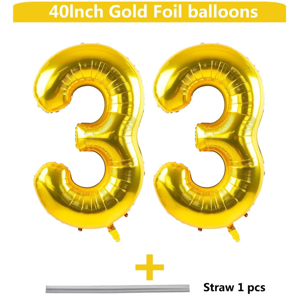LVMOQIQIU gold foil balloon closeup reveals the premium tear-resistant coating and bright shine.