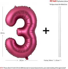 LVMOQIQIU self-sealing number balloon in foil for easy setup