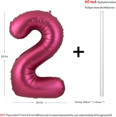 LVMOQIQIU wine red 23 balloon enhances photo moments at events