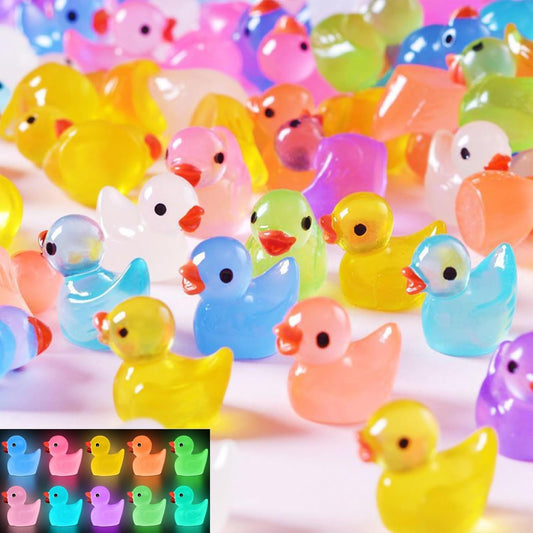 LVVXIXI glow ducklings 100pcs pack brighten miniature scenes at night
