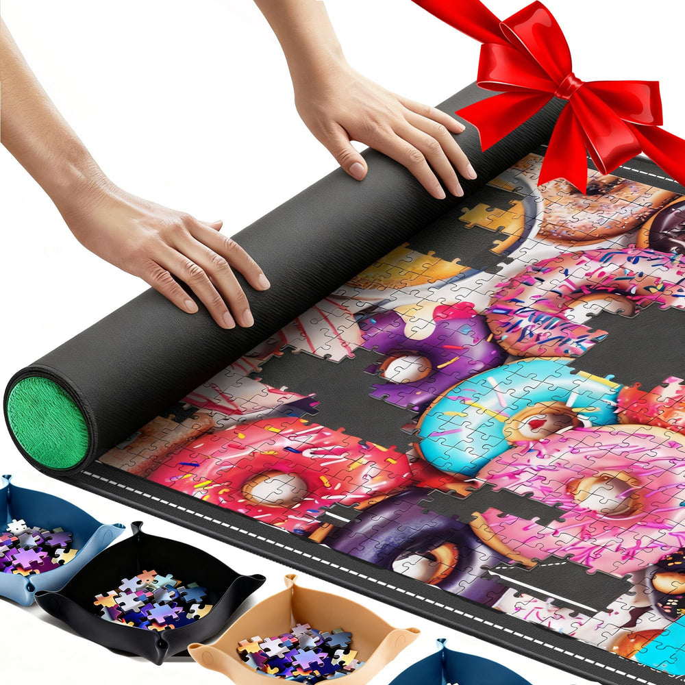 Lwoeo puzzle mat rollup for 2000 pieces, ample space for large puzzles.
